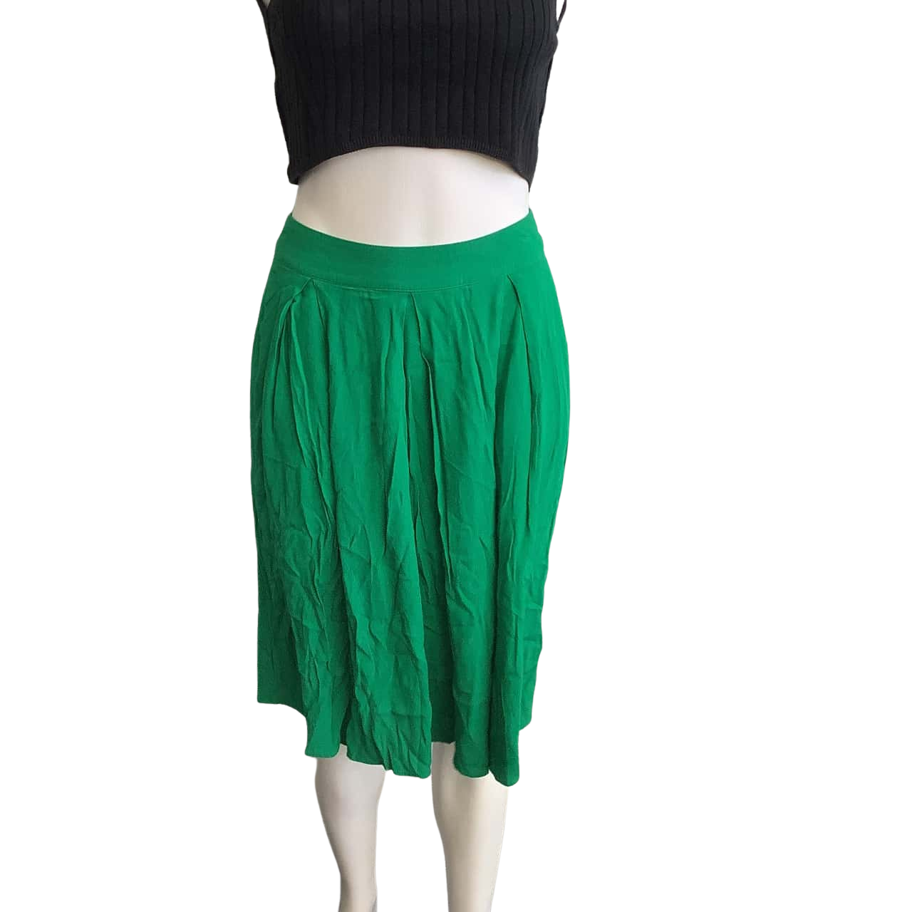 Portmans Women's Size 10 Midi Skirt Green (s)