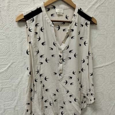 Kate Spade Womens  Size M Singlet Top Cream VGUC