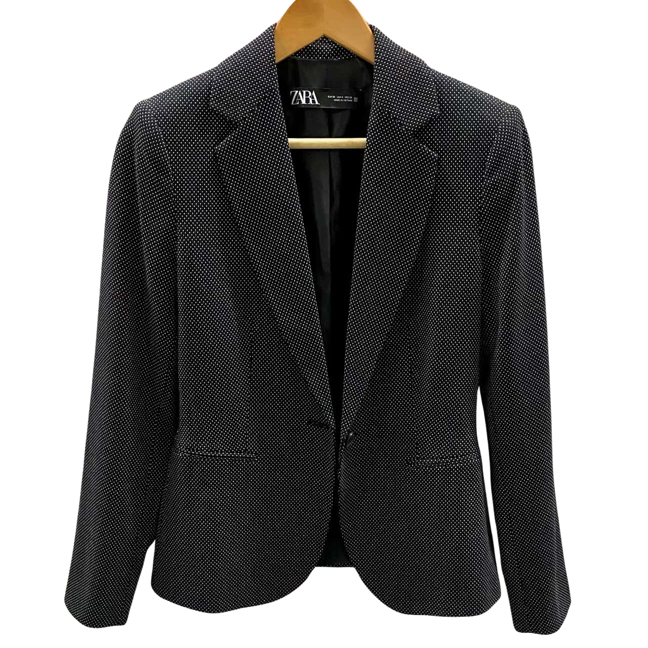 Zara Womens Size 36 Button Up Black / Polka Dot jacket(s)