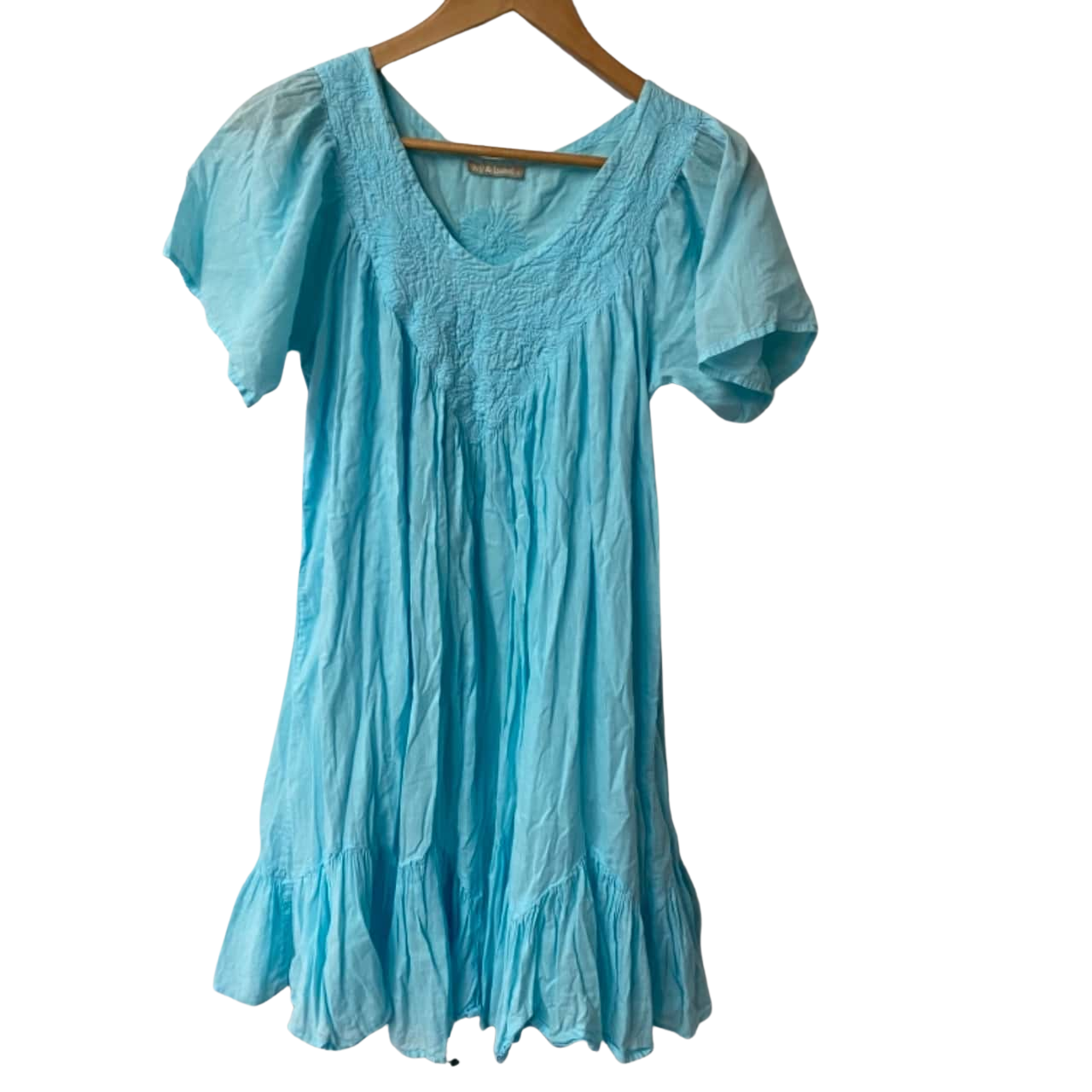 Ivy & Isobel Womens Size S Mini Dress / Short Sleeve Dress Aqua (s)