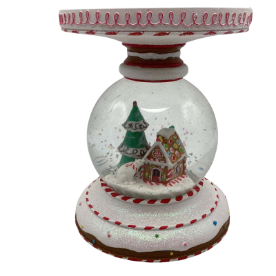 Partylite P92537 Let It Snow Gingerbread House Christmas Snow Dome.    JK7