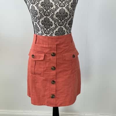 Portmans Womens  Size 14 Midi Skirt Coral 