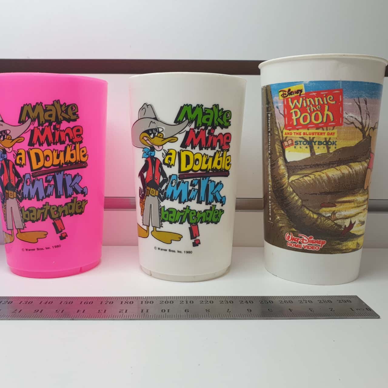 5x Assorted Cartoon Cups/Tumblers 1980s vintage (s)