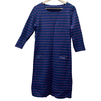 Sportscraft Navy Red Striped Dress Size 14