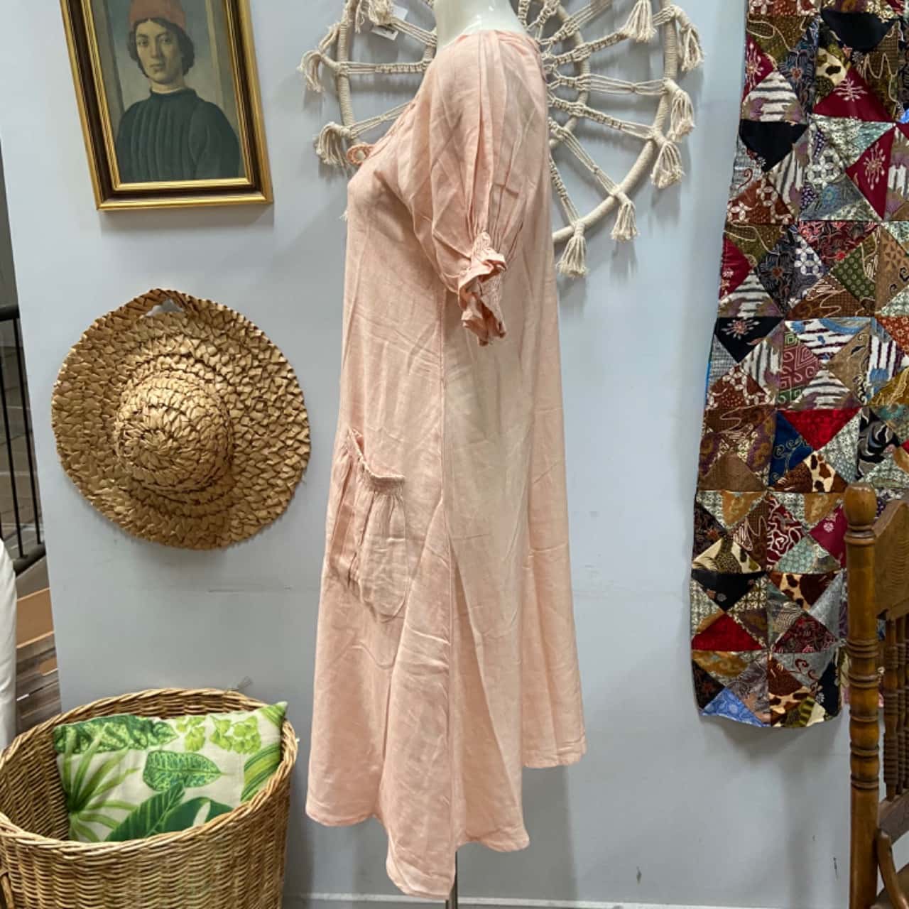 BNWT Vintage by Naudic Peach Dress Womens Size S Orange (s)