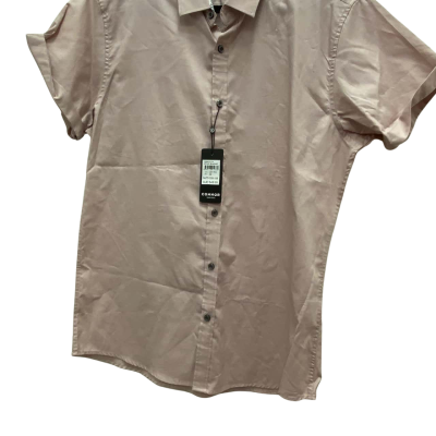 BNWT Connor Mens  Size M Slim Fit Short Sleeve Shirt Light Pink RRP $49.99 