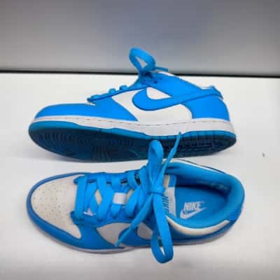 Kids Nike Dunk Low University Blue UNC Blue White Sneakers Shoes Youth Size US2Y