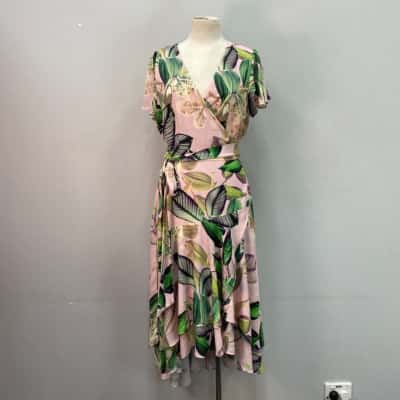 Portmans Womens  Size 12 Chiffon Wrap Dress 