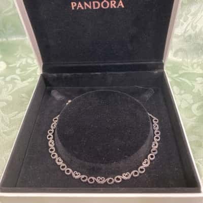 Pandora Womens Choker Necklace Silver 