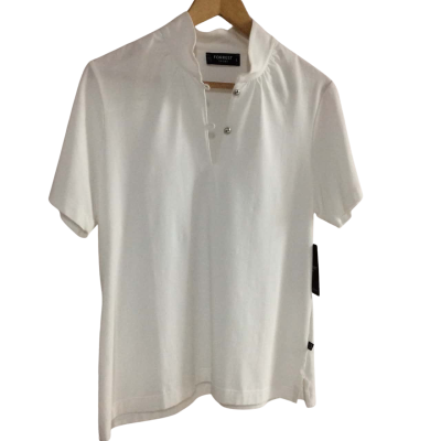  Womens  Size L Polo Shirt Silver / White 