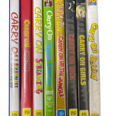 8 ‘Carry On’ DVD’s as a set 