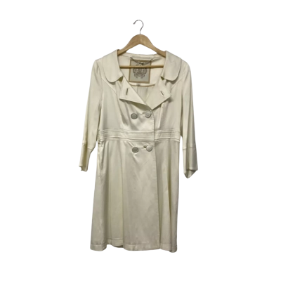 Forever New cream  Buttoned trench coat Size 12  