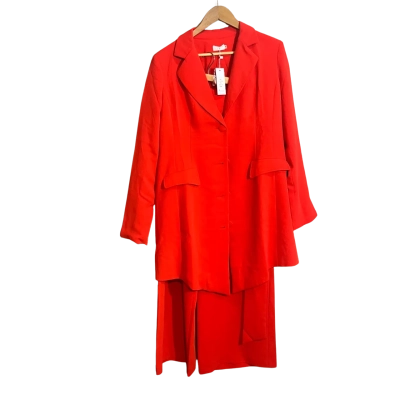  Womens  Cazinc The Label Size 16 Red Pant Suit Set