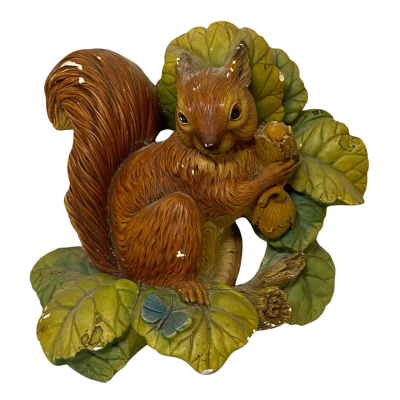 Bossons Vintage Chalkware Squirrel - Hanging Wall Plaque