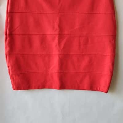 REVIEW Women's Bandage Style Mini Skirt – Coral Red 