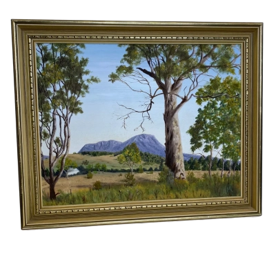 The Cathedral Mountain H. Meldrum Feb. 1988 Framed Painting 