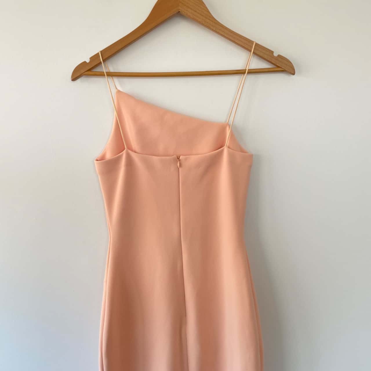 Bec & Bridge Light Orange Bodycon Front Split Midi Dress Size 8 / S (s)