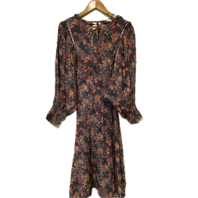 Adrift Womens  Dress Size M grey /Orange / Red /floral