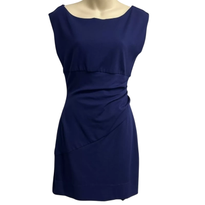 Diane Von Furstenberg Size 6 Navy Blue Dress