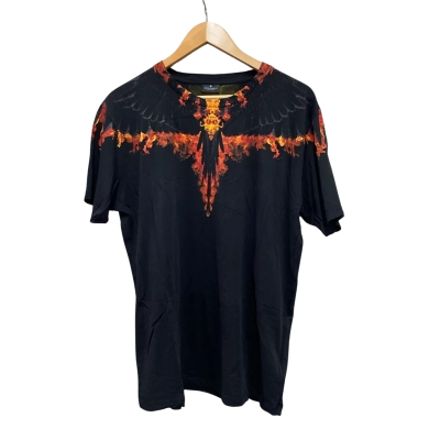 Marcelo Burlon Mens  Size M Wings T-Shirt Black  / Red 