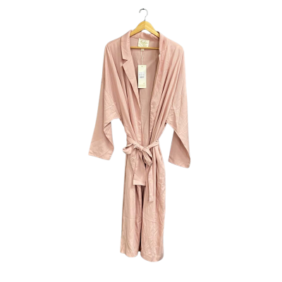 Boho Bird shell/Pale pink trench Kimono Women's size 16 