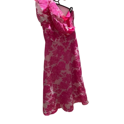 BNWT Showpo Womens  Size 18 Midi Dress Floral / Pink  One Shoulder 