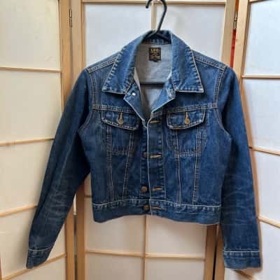  Lee Womens Size 8 Cropped Jacket / Denim Jacket Blue 