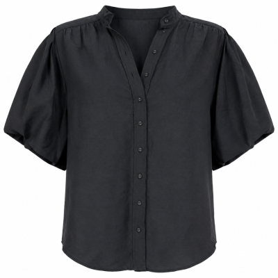 Country Road Womens  Size 4 Button Up Top Black  