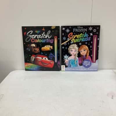 Disney Frozen + Cars Scratch Colouring 