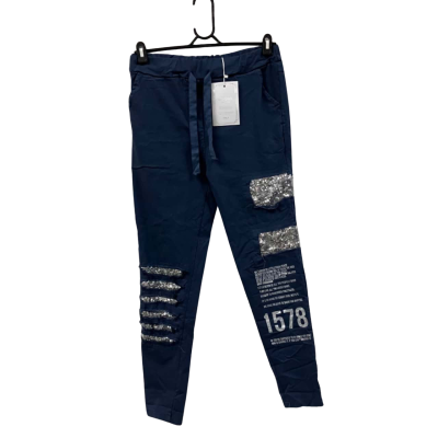 IMAGINE Italy sequinned jeans. Size 10-12. BRAND NEW