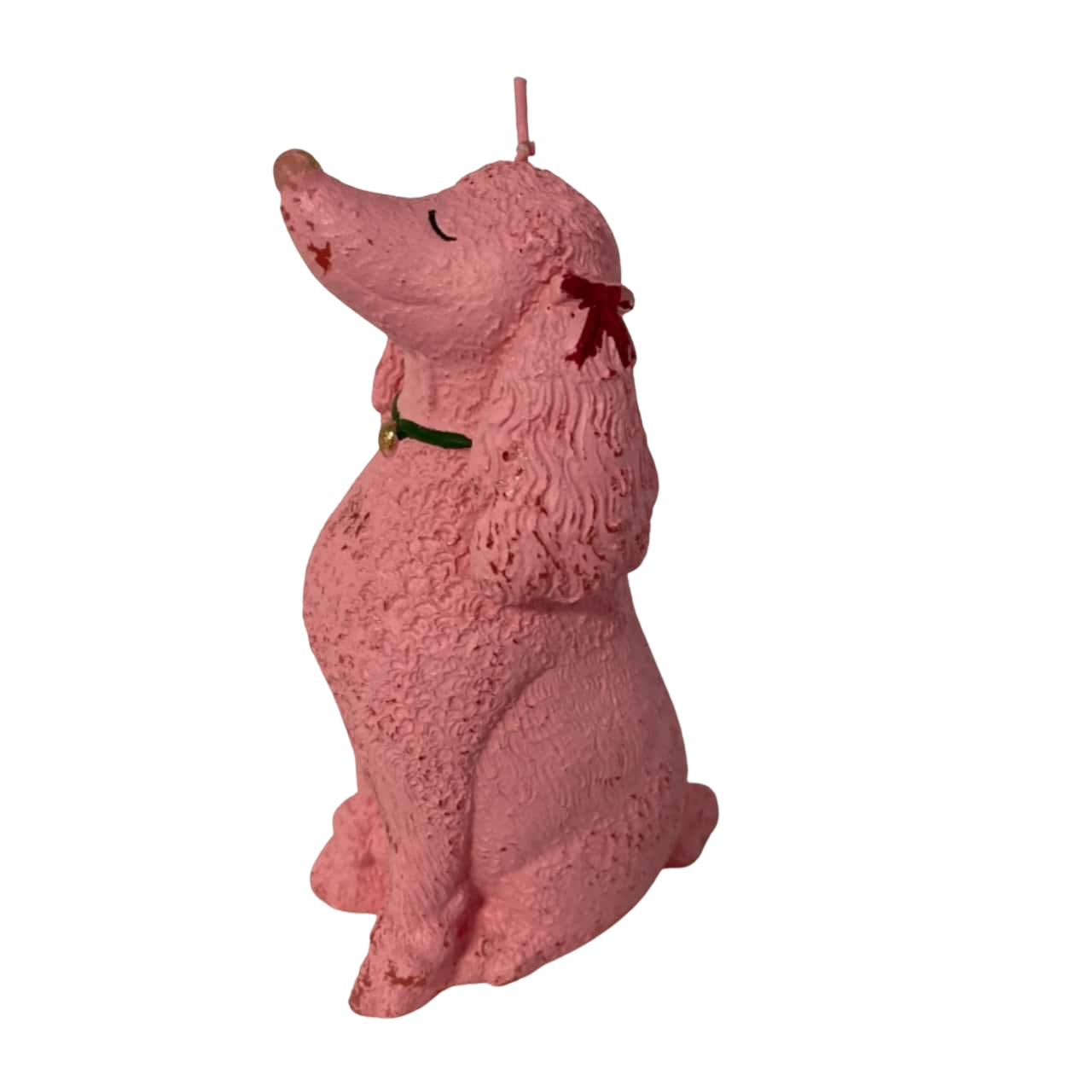 Cute Pink Dog Candle 13cm