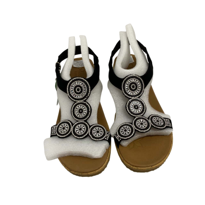 Skechers Black and Silver Sandals.  Size 40.  New with tags