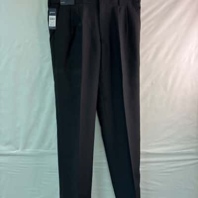 Bracks Mens Size 36 Dress Pants Black BNWT