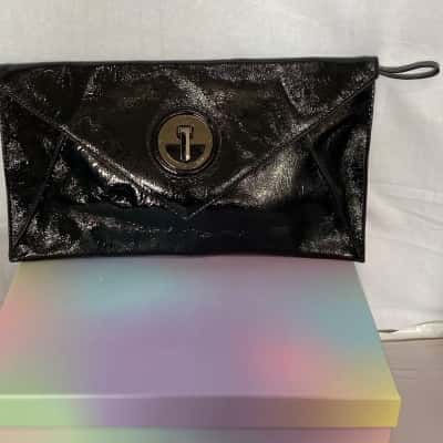  Mimco Womens Black Envelope Clutch