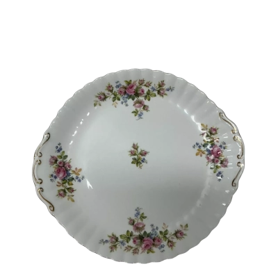 Royal Albert Moss Rose Fine China Cake Plate