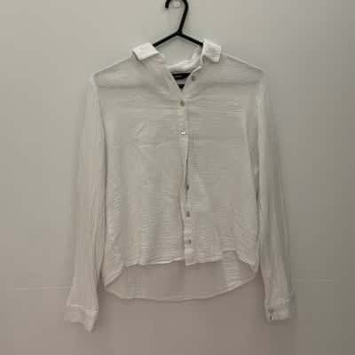 Glassons Womens Size 6 Long Sleeve Shirt White 