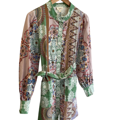 “Kachel” Womens - Size 8 -linen Rami - Long Sleeve Dress Pattern 