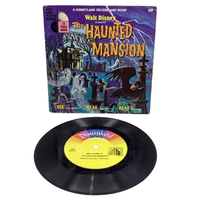 Vintage Walt Disney Presents The Haunted Mansion Disneyland Record and Book 1970