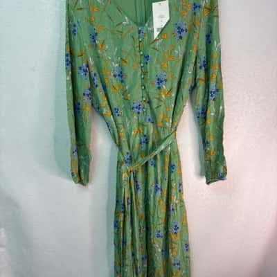 Established 1962 Womens Size 16 Bluebell Dress Blue / Floral / Green / Yellow BNWT