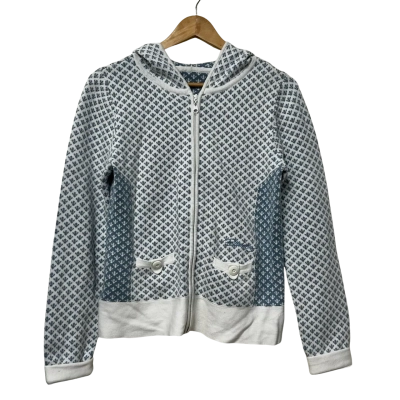 Y2K Billabong Blue & White Zip Up Hoodie Size 12