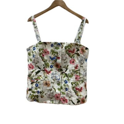 Witchery Womens Top Size 14 Cream / Floral / Multicoloured 