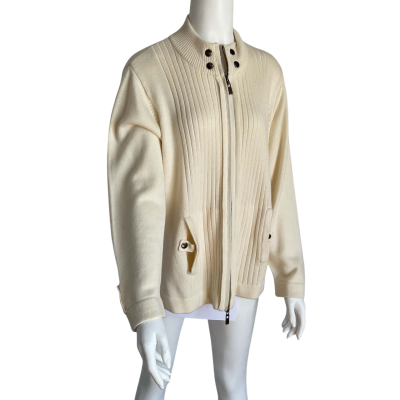 Brewsters Womens  Size L Cardigan Cream 