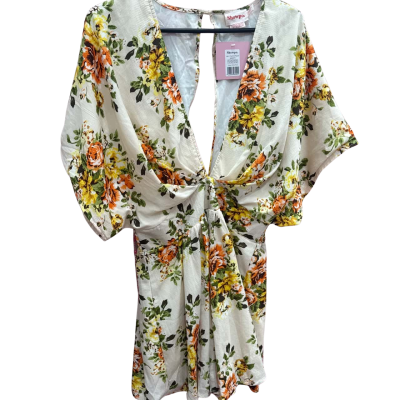 Showpo Womens  Size 14 Playsuit Floral Yellow/Orange