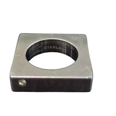 Square Ring with White Stone