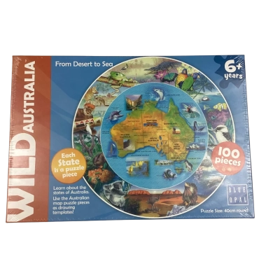 Blue Opal "Wild Australia: From Desert to Sea" 100-piece jigsaw puzzle.(New Sealed)