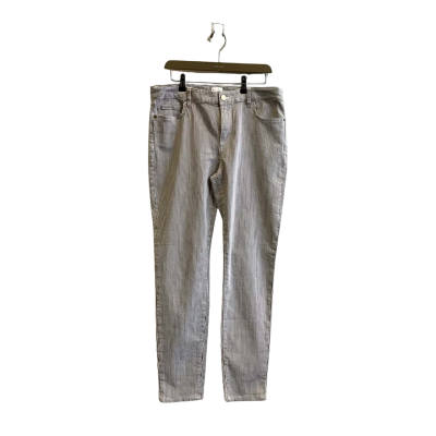 Sportscraft Womens Size 12 Low Rise Jeans Pinstriped White & Taupe