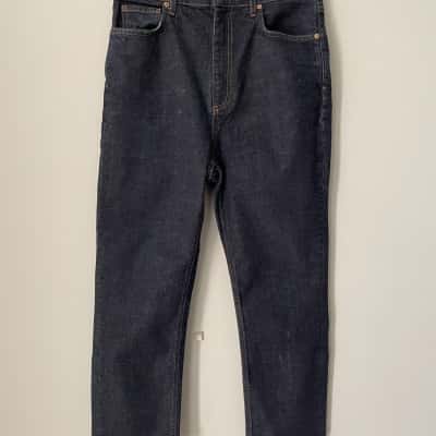 Scanlan Theodore Womens  Size 28 High-Waist Ankle Jeans - Dark Indigo Blue 