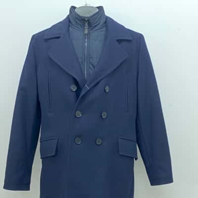 Gazman Mens  Size L Front Zipper / Winter Jacket Navy Blue 