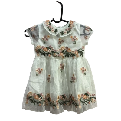 Signature Next Kids  Size 3-6m Dress Floral / White 