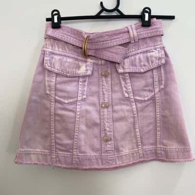 AJE Womens  Size 8 A-Line Skirt Pink  